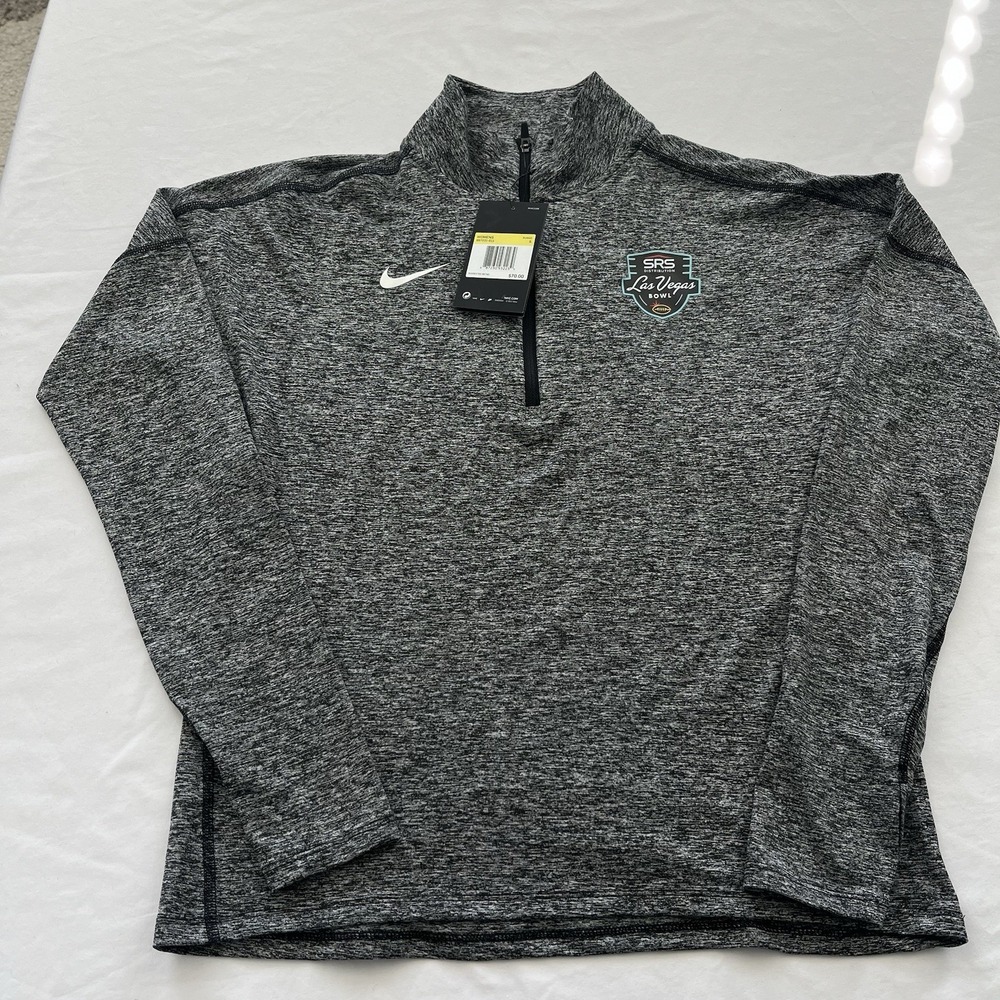 NWT Nike Running Quarter Zip Pullover Size Small Las Vegas Bowl Gray